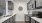 a kitchen with black appliances